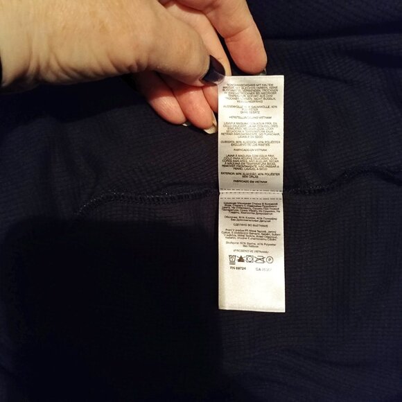 Columbia Black Holly Hideaway Waffle Weave Long-Sleeve Thumb Shirt Tunic Top 1X - Picture 9 of 9